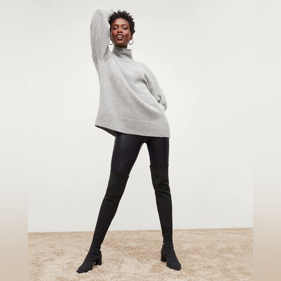 MM Lafleur The Harrington Legging - Vegan Stretch Leather In Black New Size 4 - Picture 3 of 13